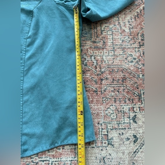 3 for $15 Avenue Embroidered Turquoise Suede Button Down/Size 18/20 - Picture 6 of 10